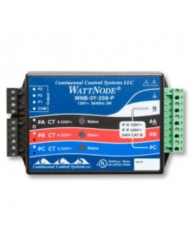 Sensore trasduttore con circuito derivato WattNode 208-240VAC 2 o 3 kWh - T-WNB-3Y-208-P